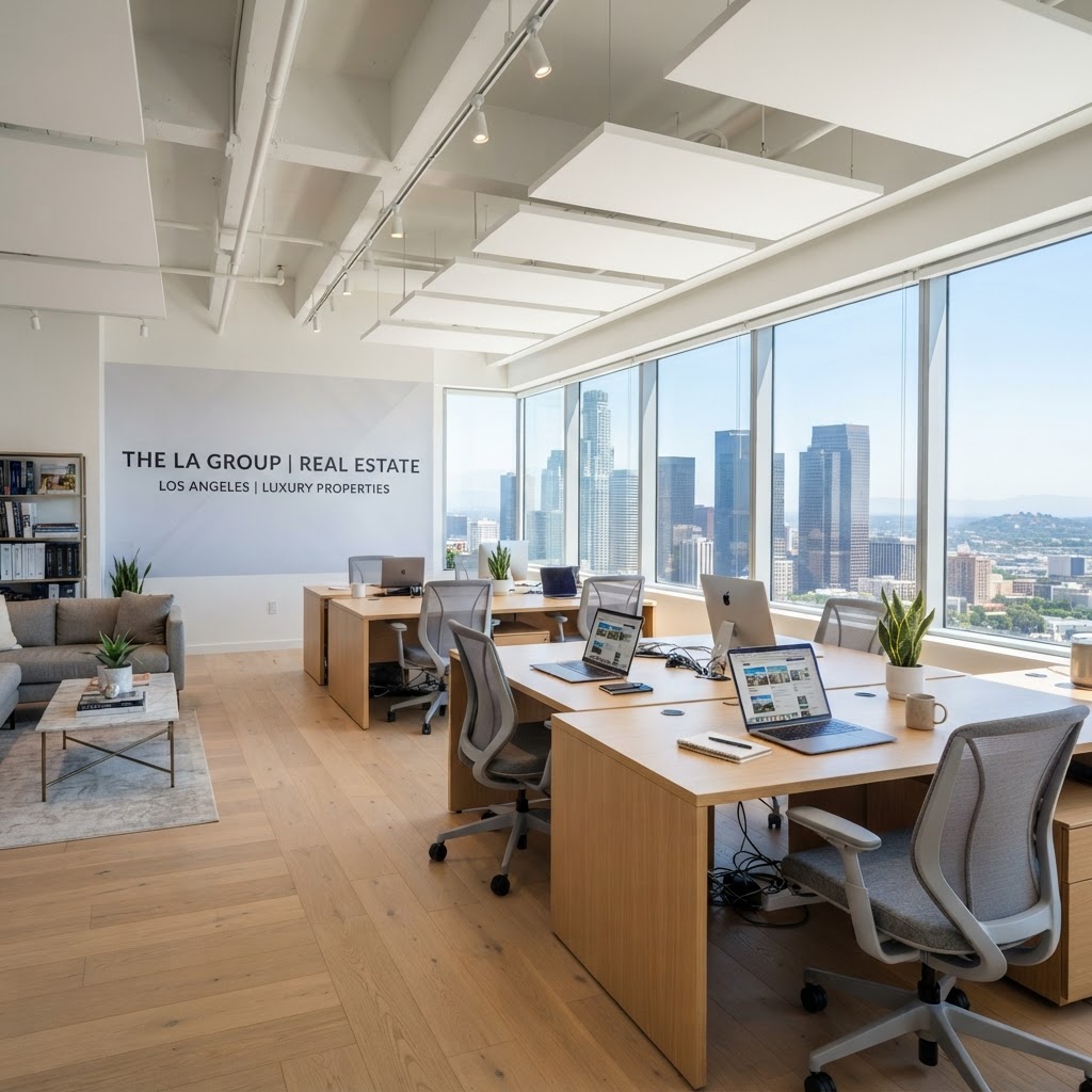 The firm's contemporary Los Angeles office interior