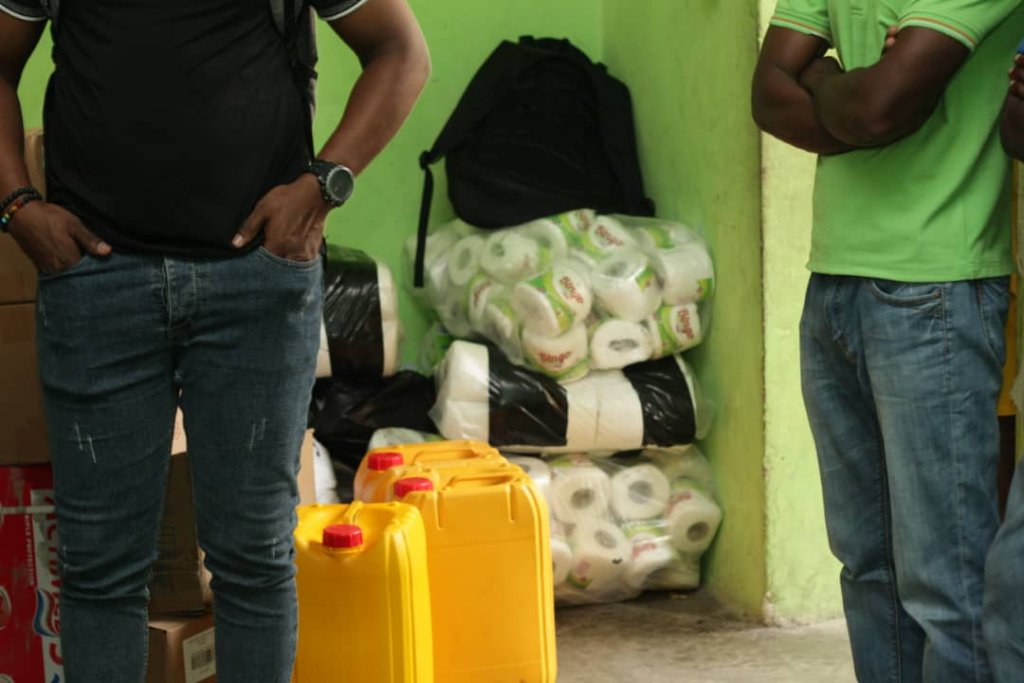 Hygiene Supply Corner — Water and Tissue