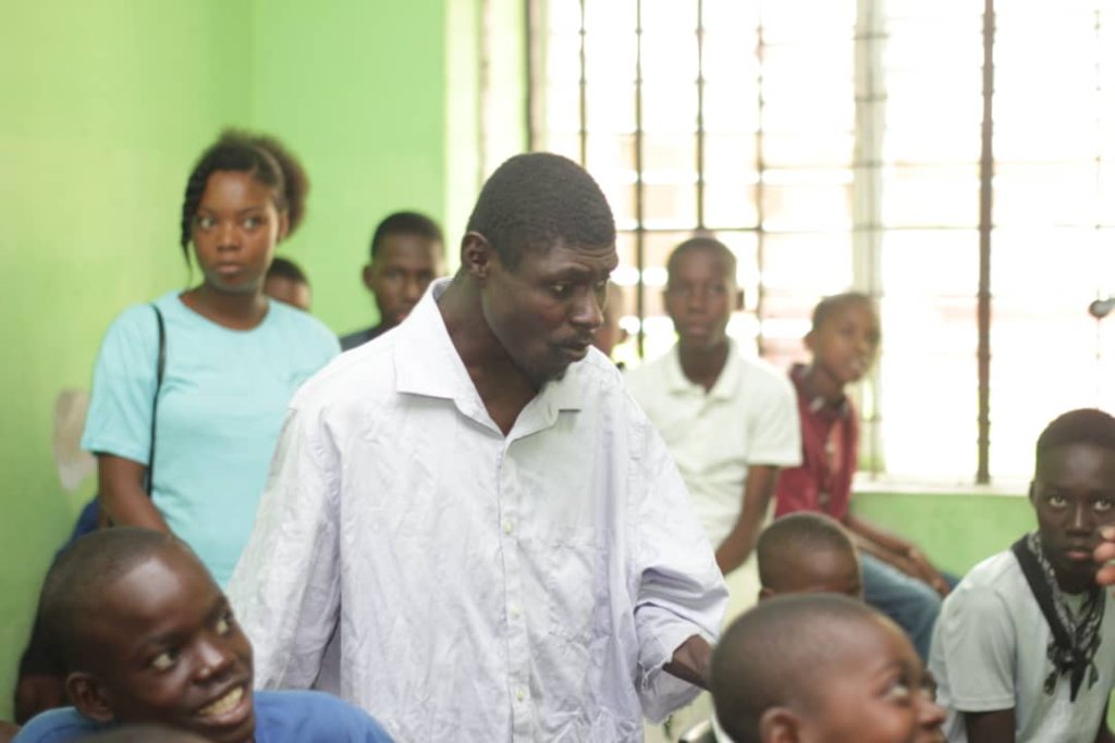 Community Leader Engaging with Youth