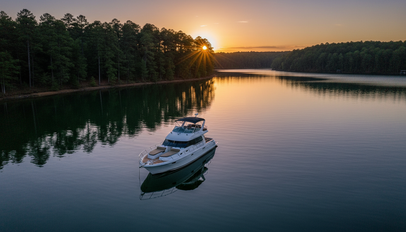 Lake at sunset