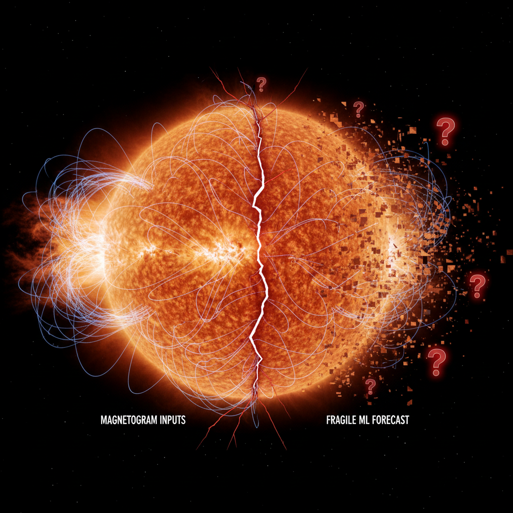 When Algorithms Learn the Sun’s Tells: Why Flare-forecast ML from Magnetograms Is More Fragile Than It Looks