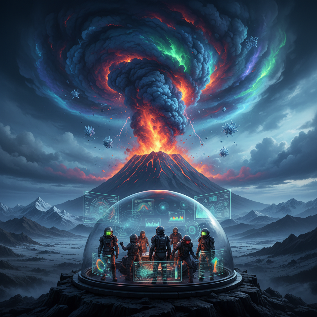 When Fire Tilts the Scales: How Volcanoes Trigger Rapid Climate Transitions