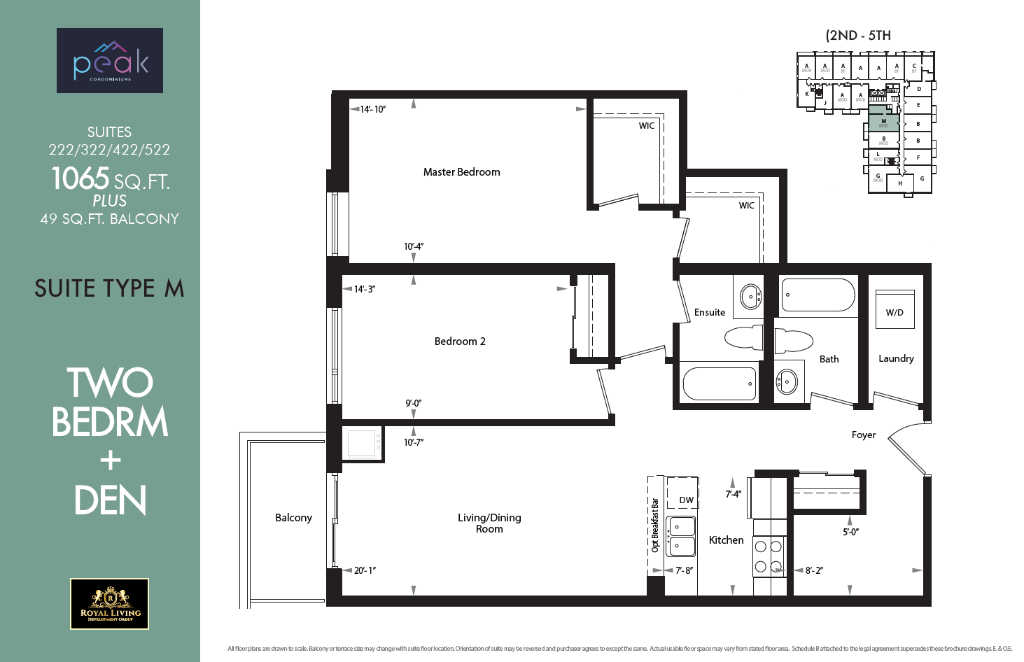 2 Bed + Den