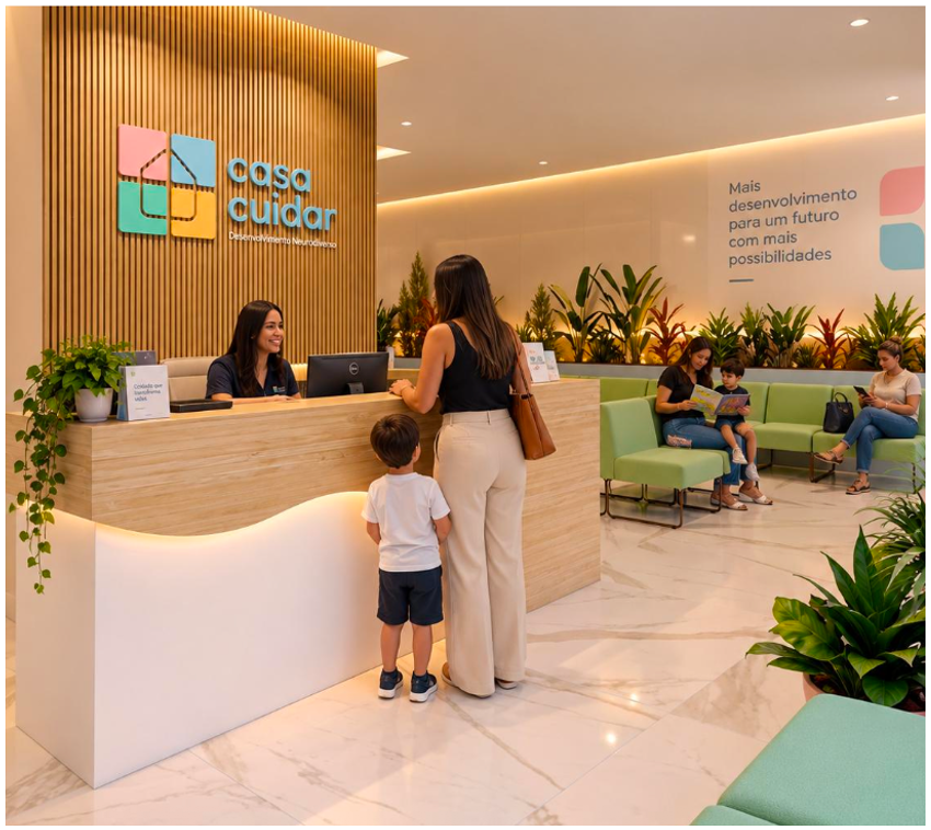 Recepção da Casa Cuidar