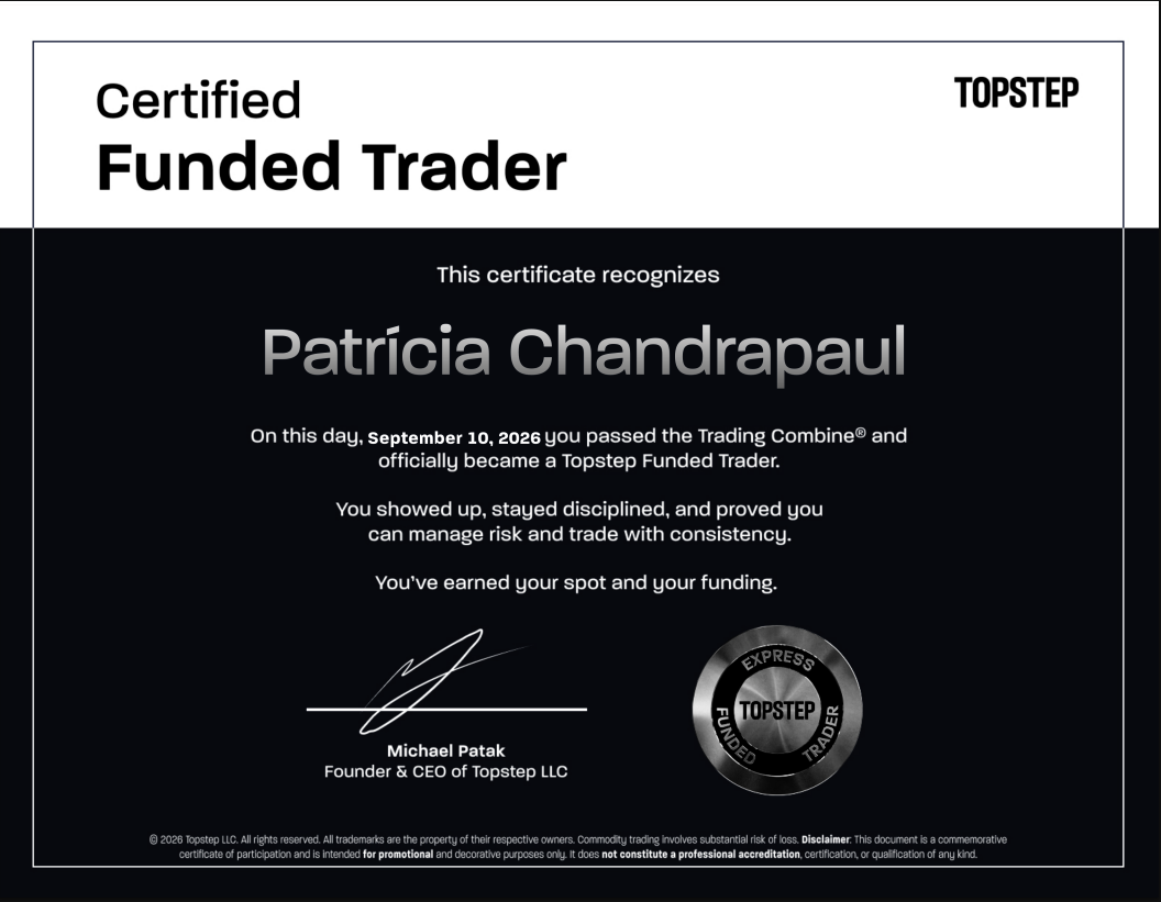 Certificat prop firm 12