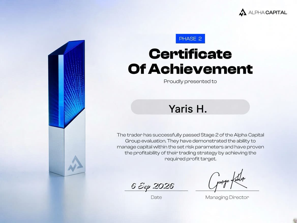 Certificat prop firm 7