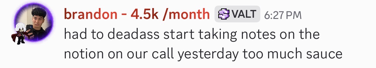 Client feedback