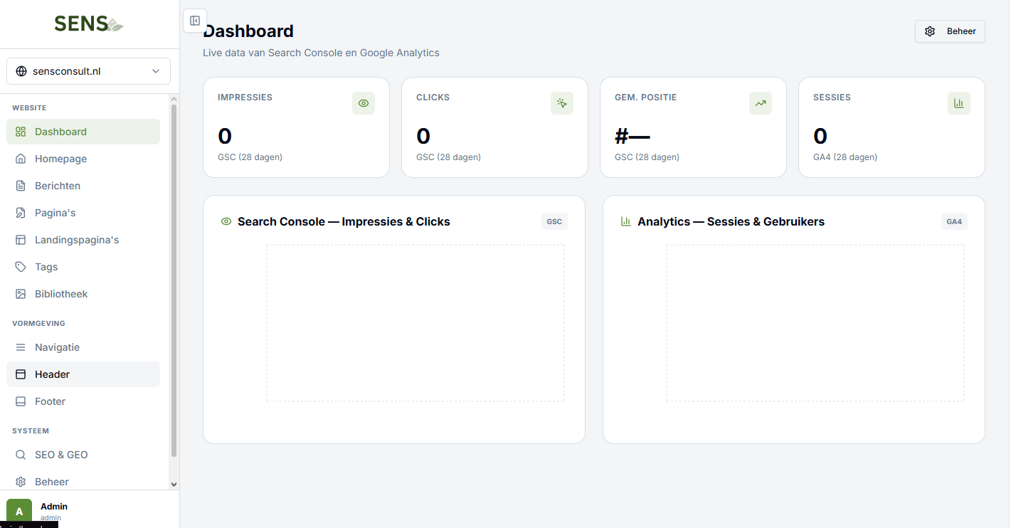 [SENS]Website + admin dashboard template preview