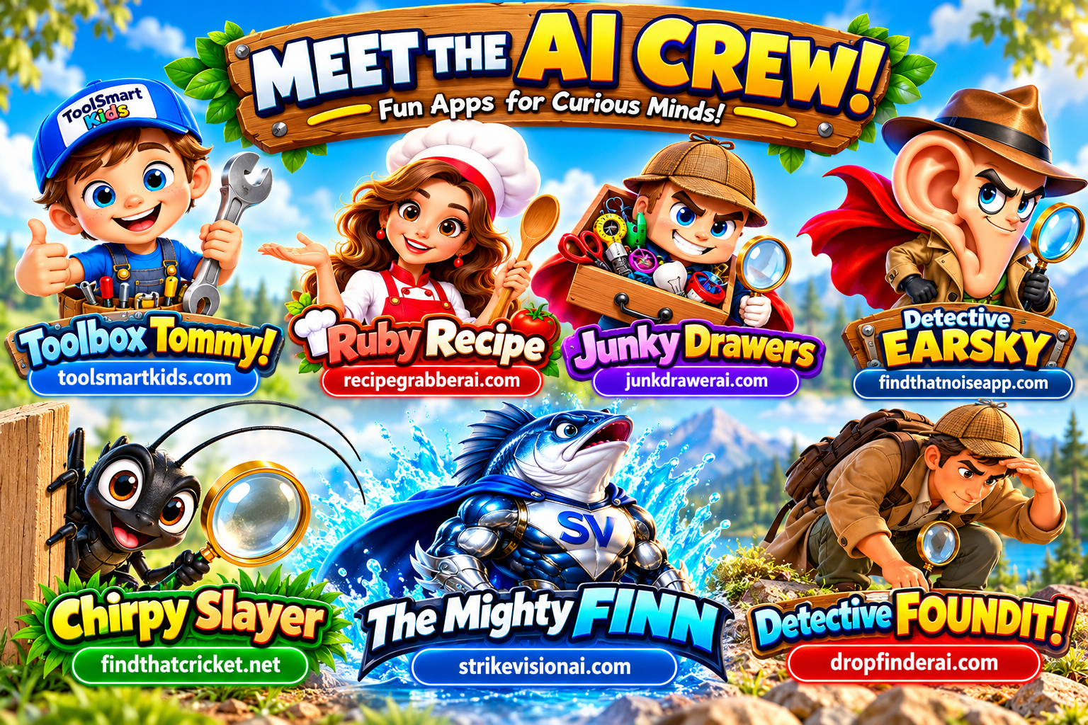 Meet the AI Crew — fun apps for curious minds