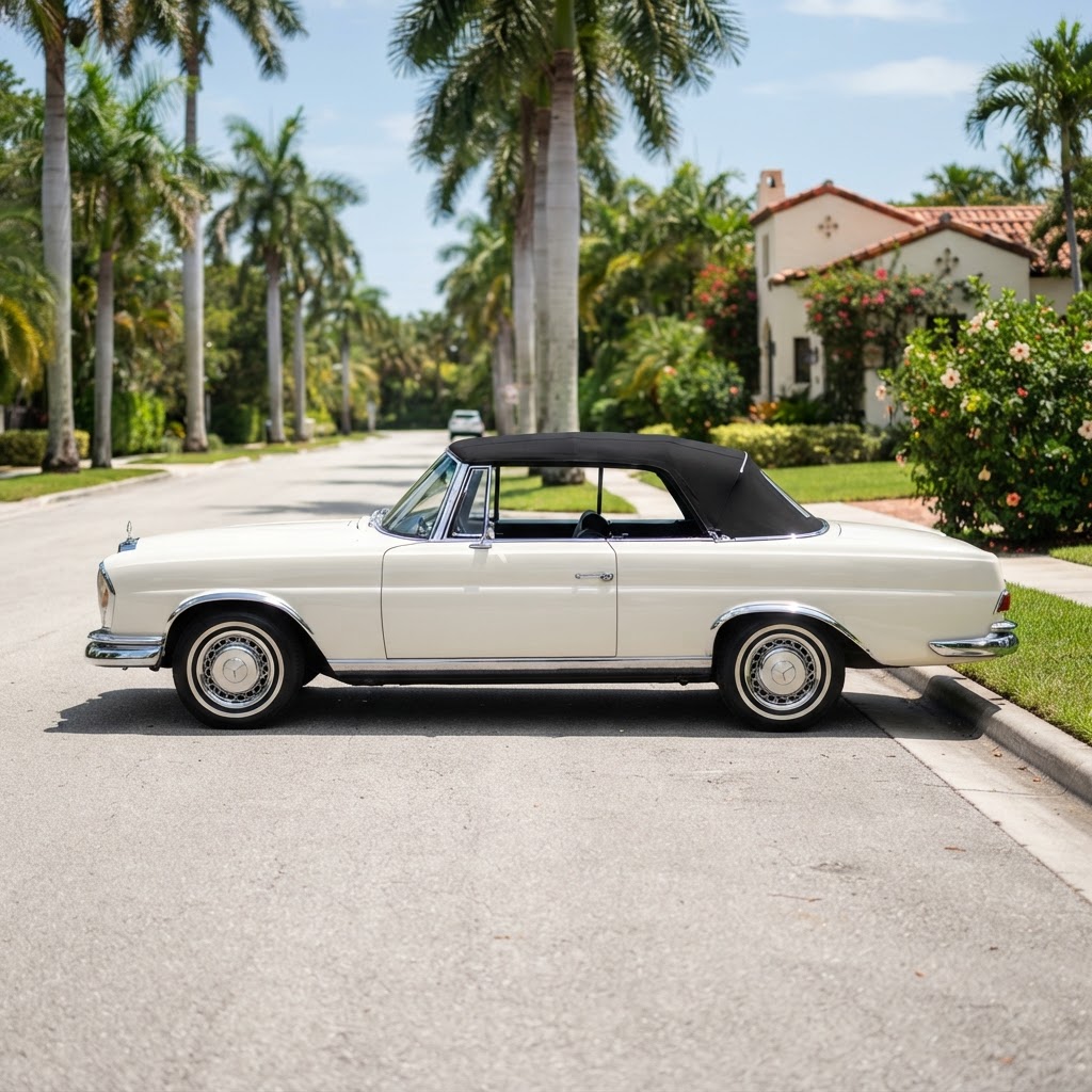 Classic convertible with soft top