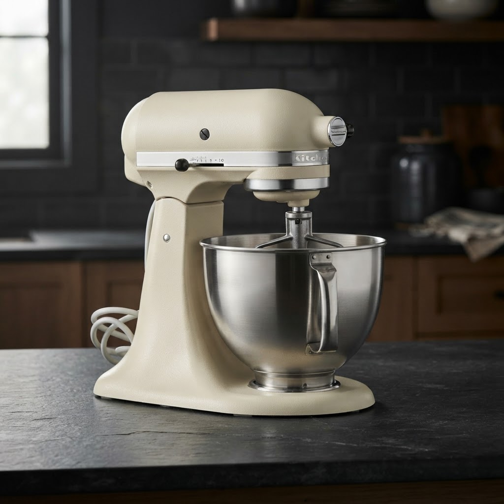 Stand mixer on a kitchen counter
