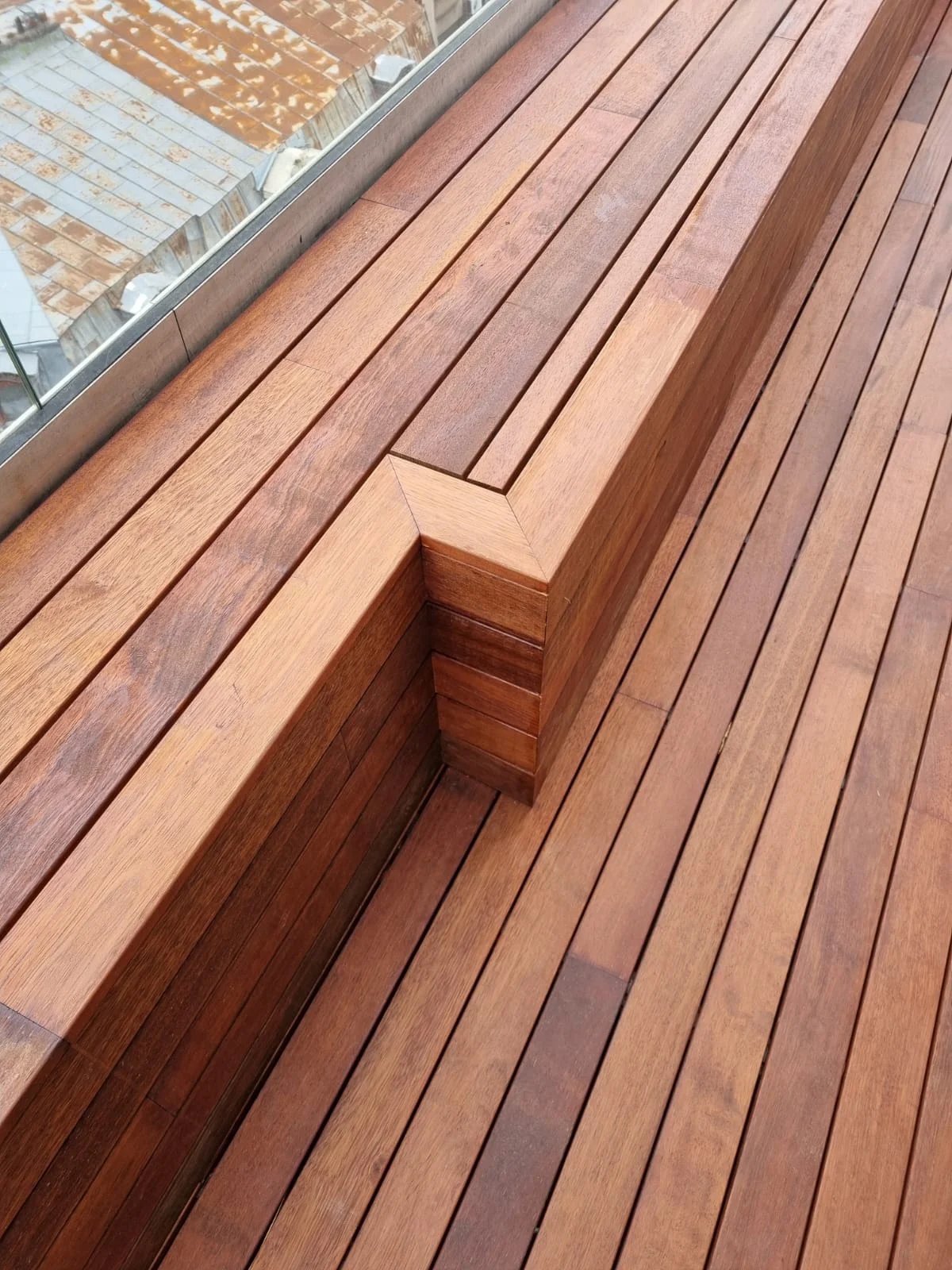 Merbau Rooftop Terrace – deck Merbau pe terasă de bloc – București – Floors4You
