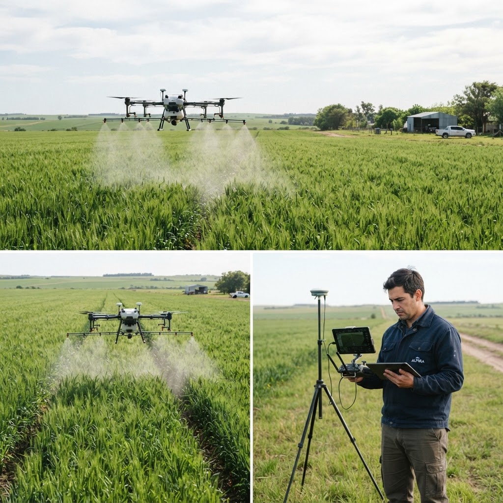 Cómo funciona la pulverización con drones agrícolas: guía técnica completa