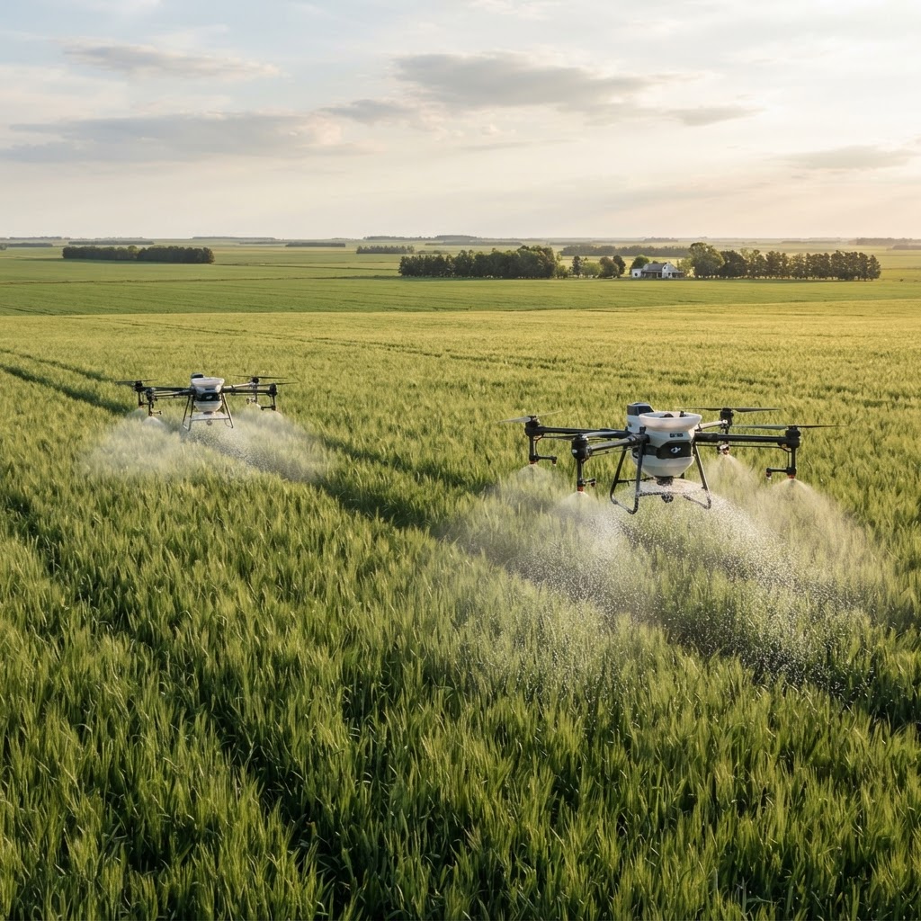 Siembra de cultivos de cobertura con drones: centeno, vicia y avena