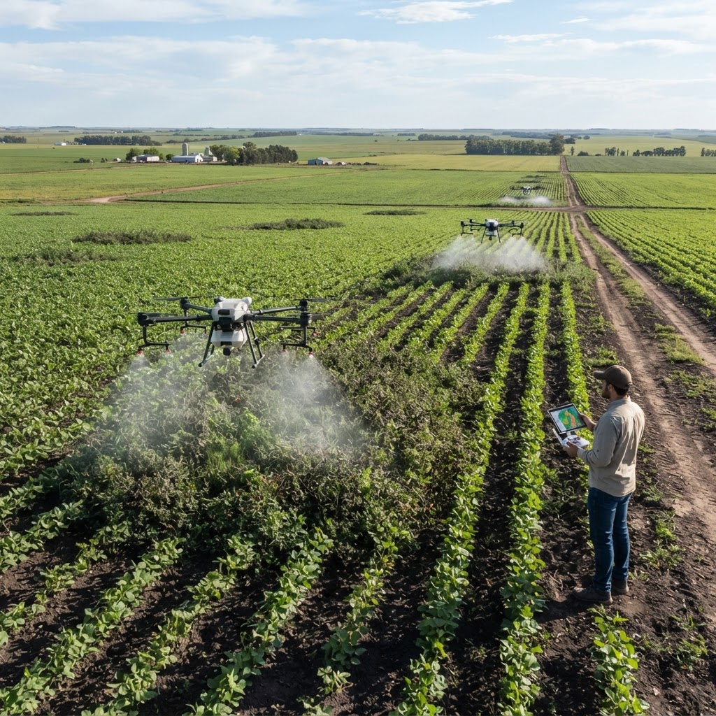 Fumigación selectiva: aplicar solo donde hay maleza con mapeo