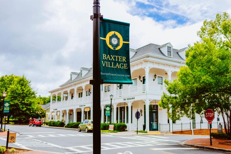 Fort Mill suburban neighborhood with luxury homes and tree-lined streets