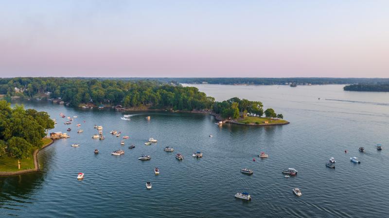 Lake Wylie luxury waterfront estate with pristine lake views