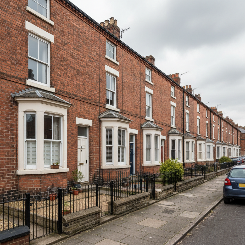 Leeds red brick terrace street