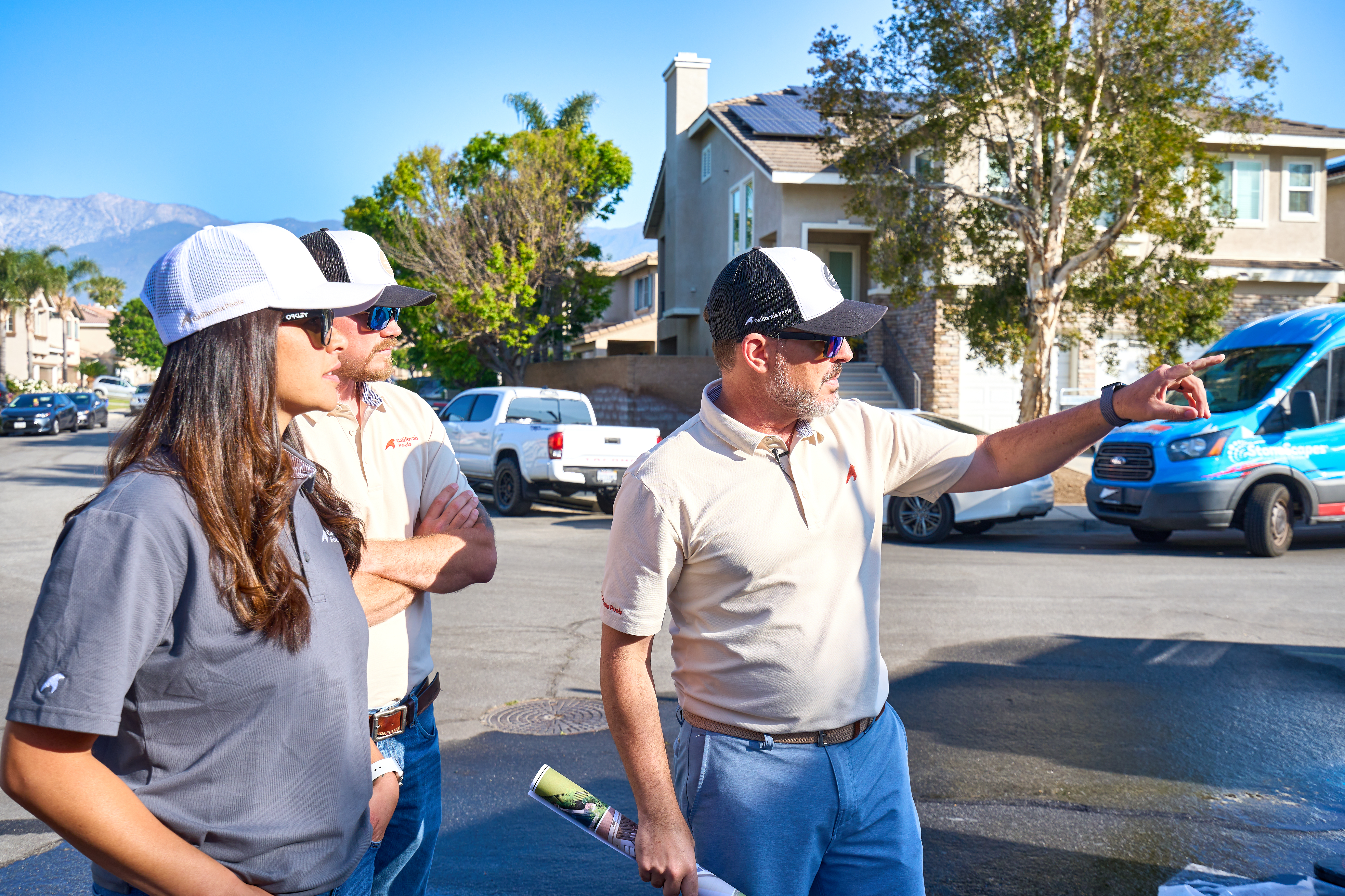 California Pools team on site