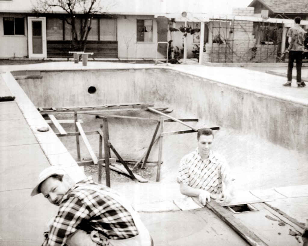 Wayne Steimle building the first California Pool