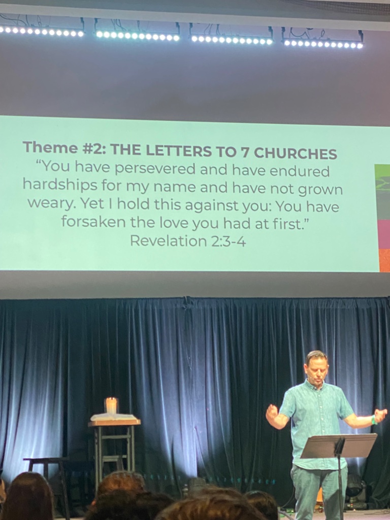 Letters to 7 Churches — Revelation 2:3-4 sermon slide