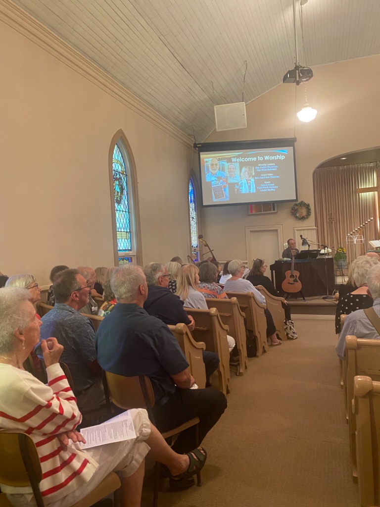 Congregation during final worship service