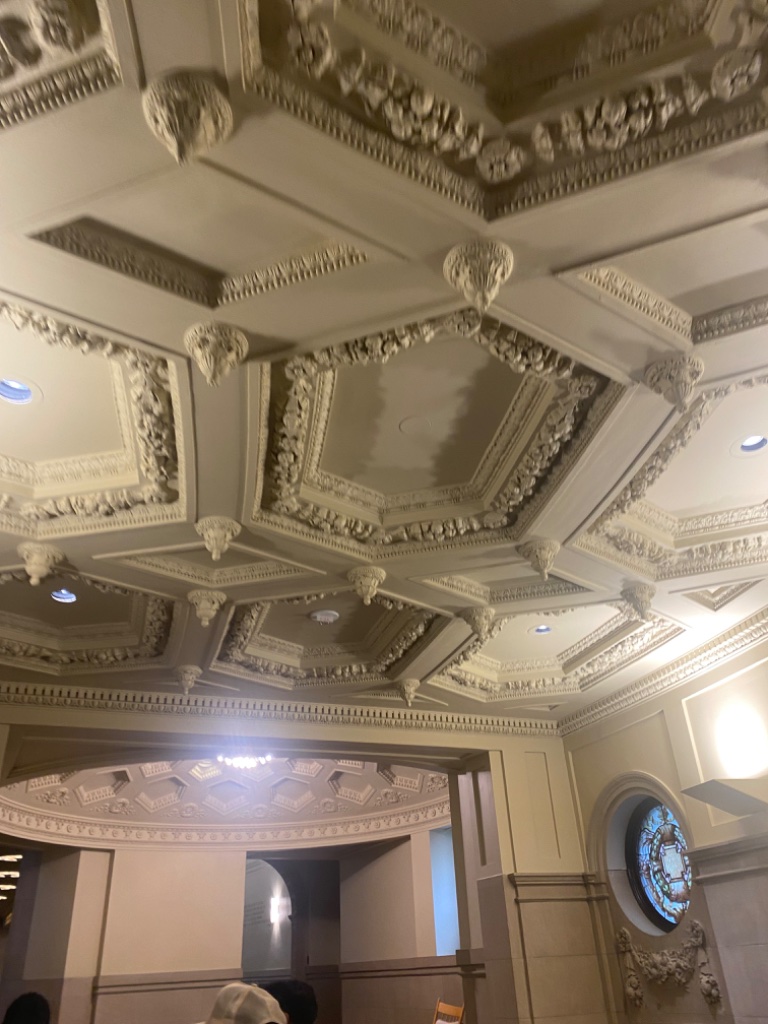 Ornate ceiling of the original church