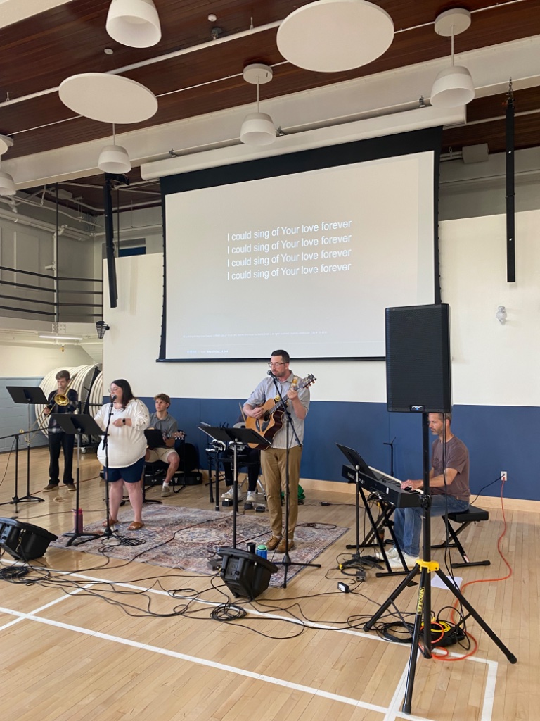 Worship band at Avon Church