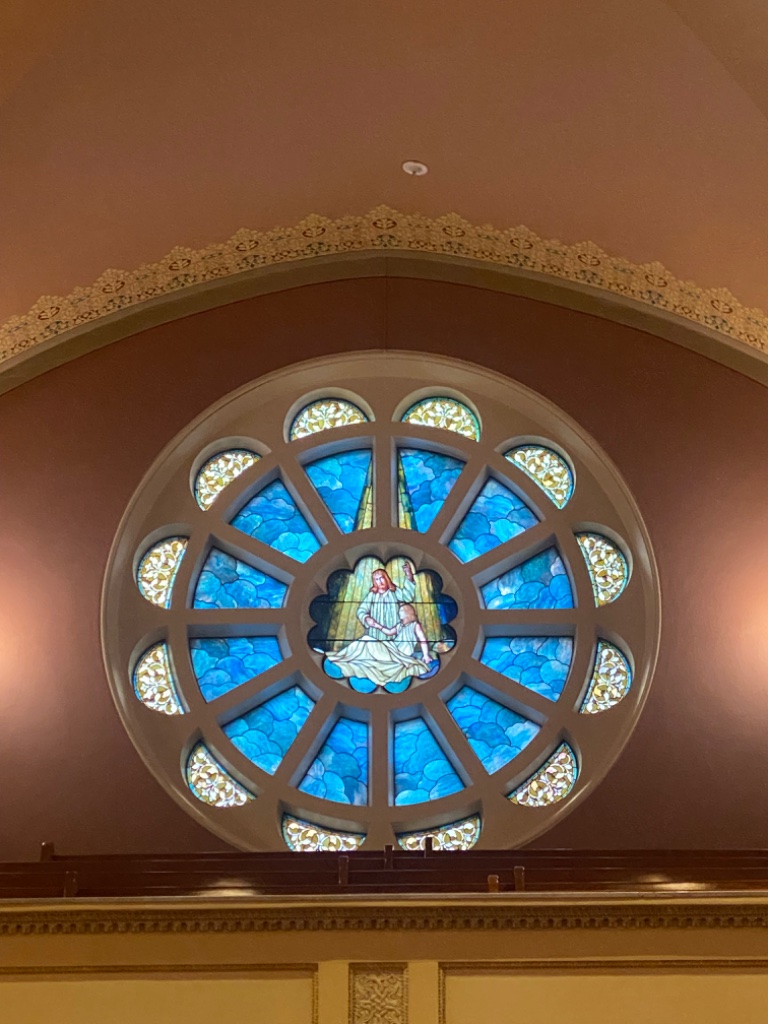 Rose window stained glass