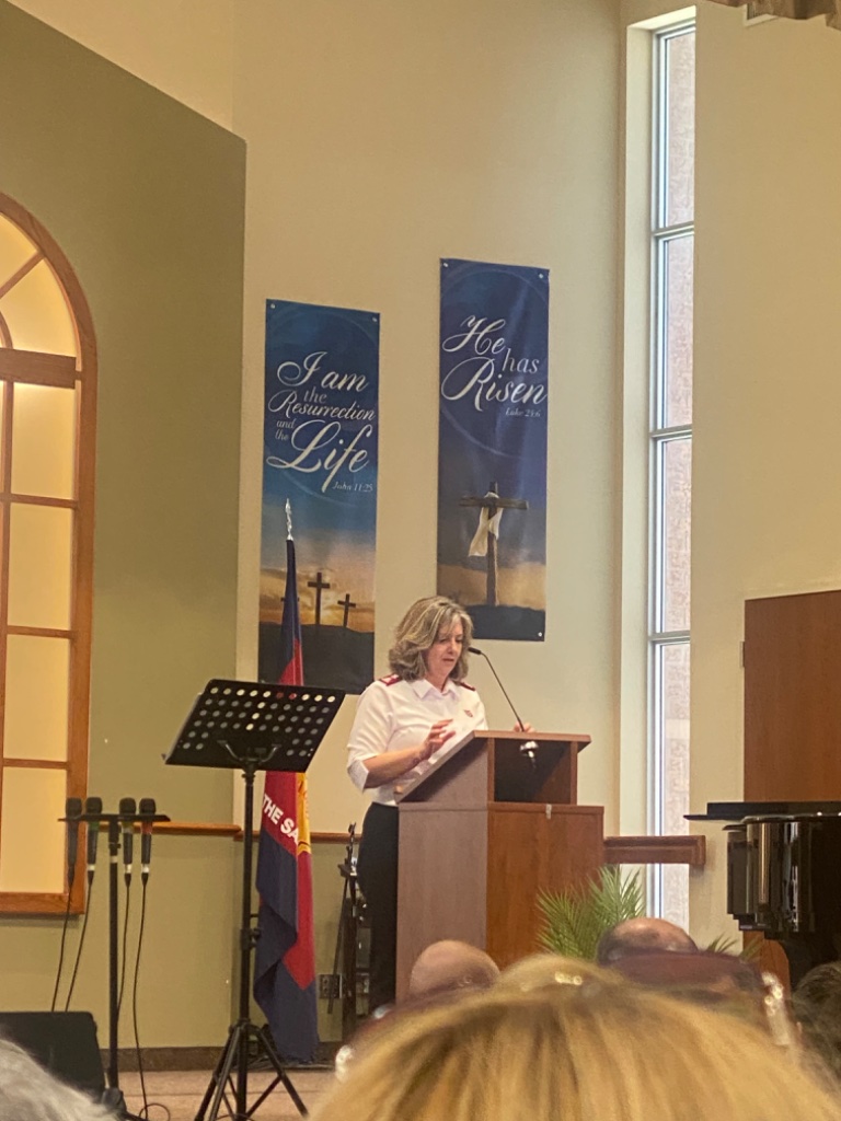 Pastor Pam preaching