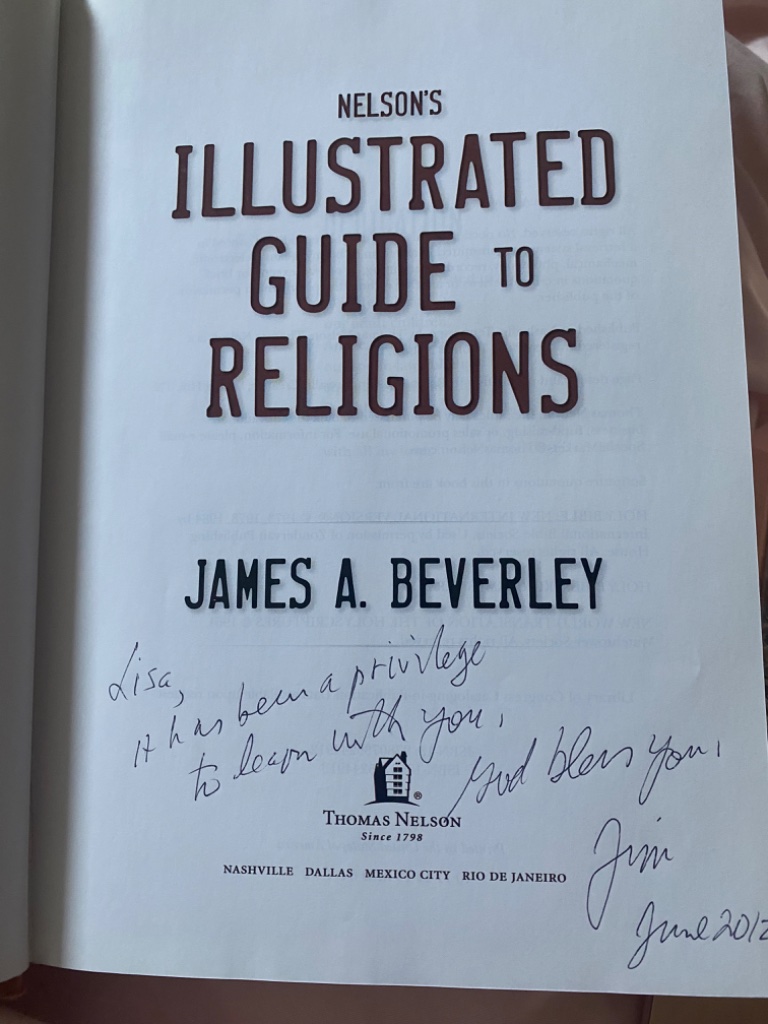 Dr. Beverley's personal inscription