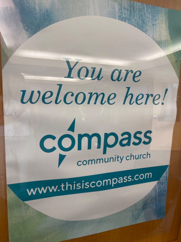 Compass Community Church welcome sign