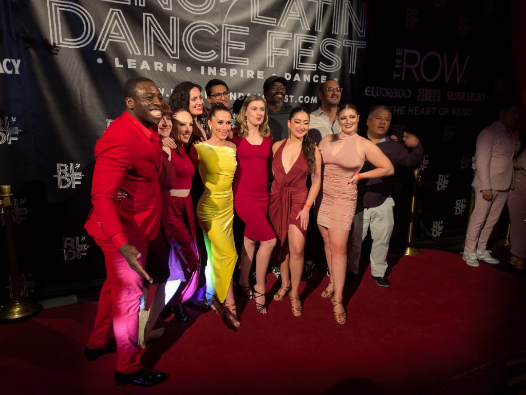 FBWL group at Reno Latin Dance Fest red carpet