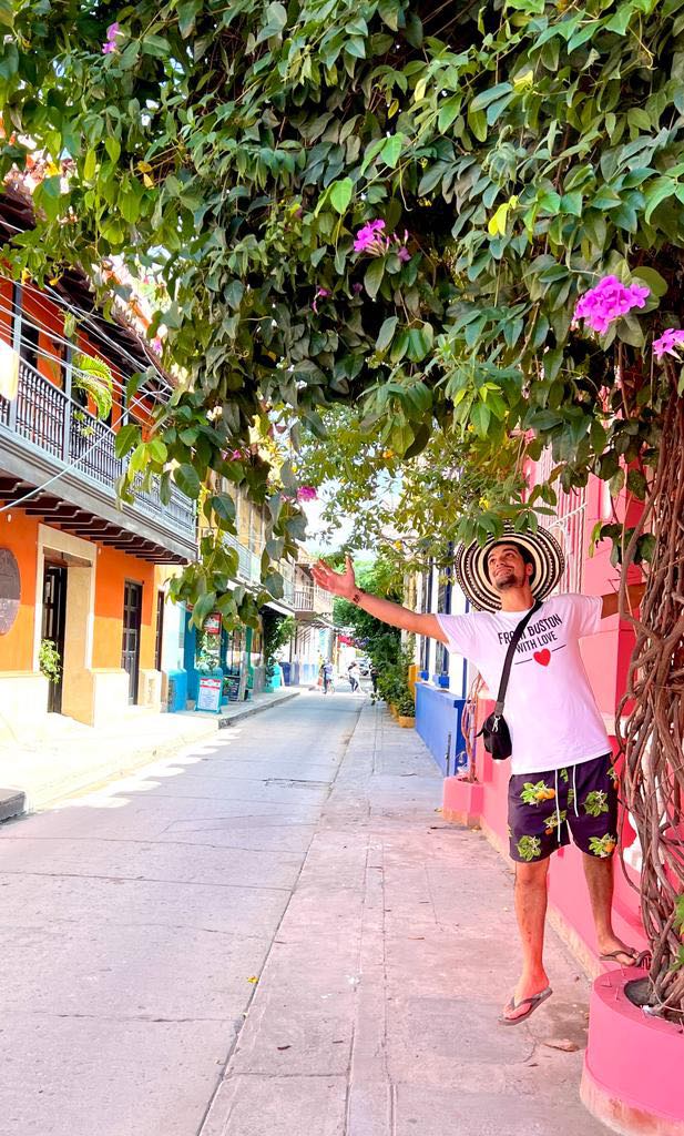 FBWL member in Colombia wearing From Boston With Love shirt