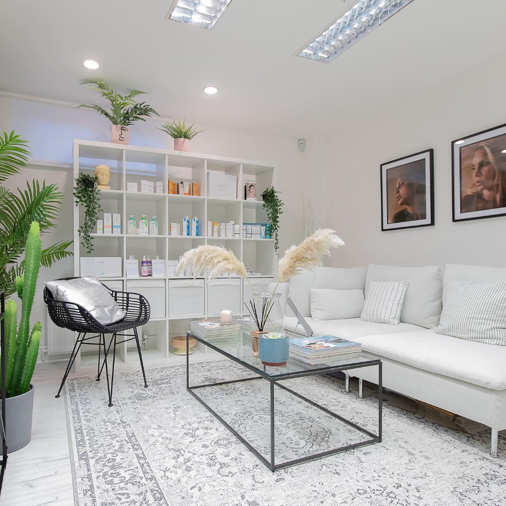 Inside the Skiin clinic in Manchester's Northern Quarter — doctor-led aesthetic clinic at 75 Lever St, Manchester M1 1FL