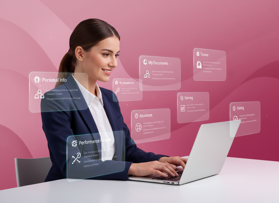 Interface HRFlow reliant les RH, la paie et la finance