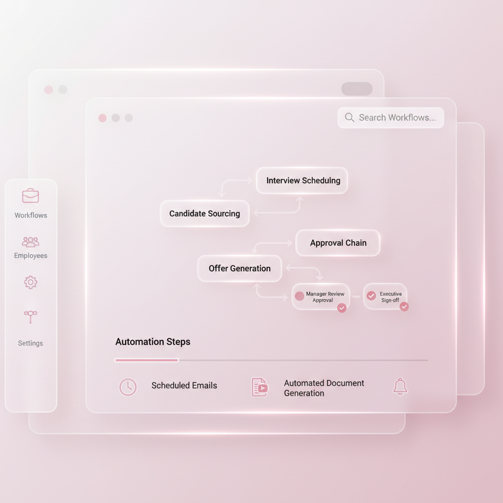 Module Flussi di lavoro du logiciel RH HRFlow - Fonctionnalité de gestion des ressources humaines suisse