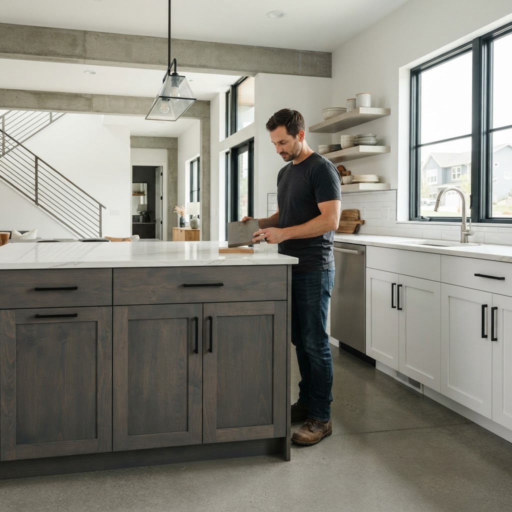 Grey Stain on Maple vs. Painted White: Choosing Finishes for Spec Homes