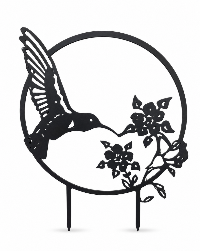 Hummingbird Garden Stake — Metal Art