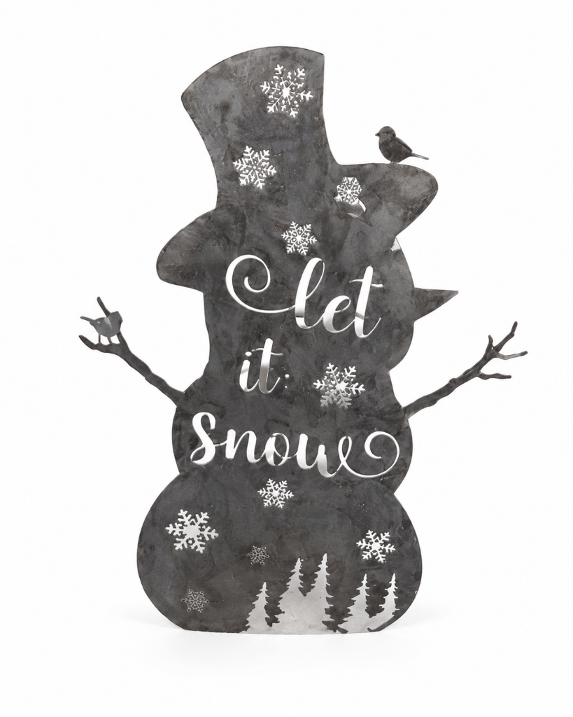 Let It Snow™ Snowman Freestanding Sign 2