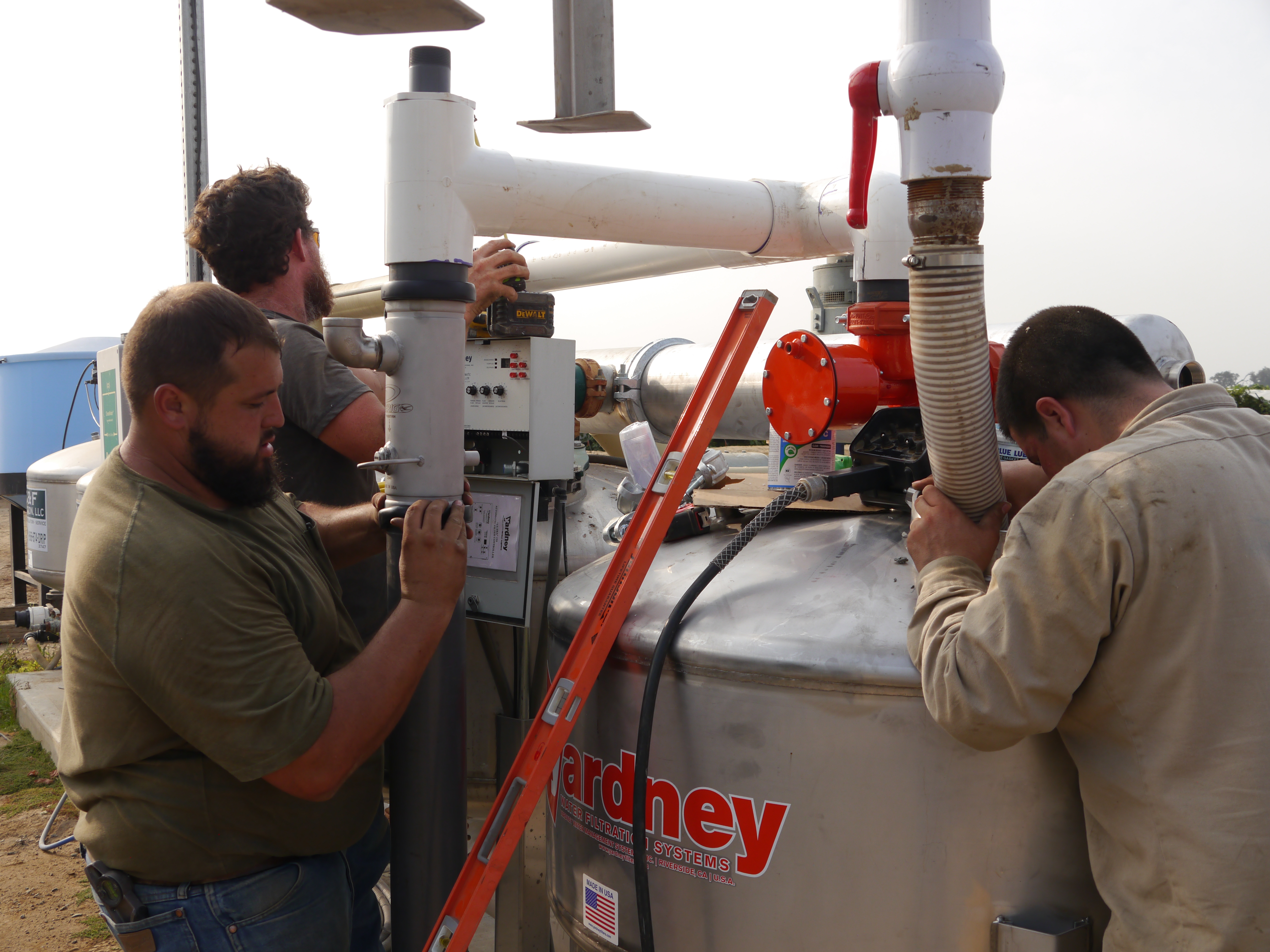 Field installation of a Yardney water filtration system