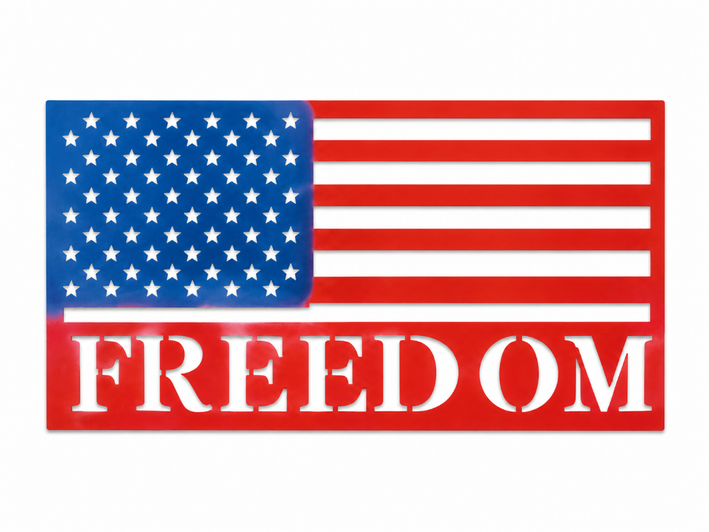 Freedom Flag Metal Sign 2