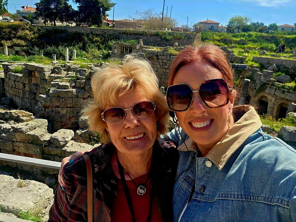 Two ladies selfie at Ancient Corinth