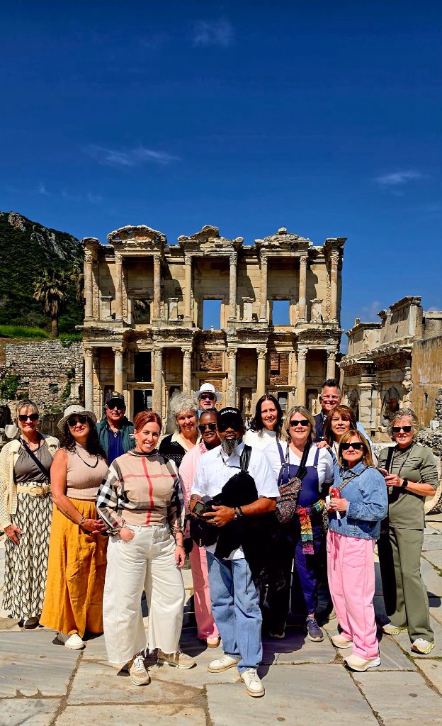 Group at the Library of Celsus — Ephesus