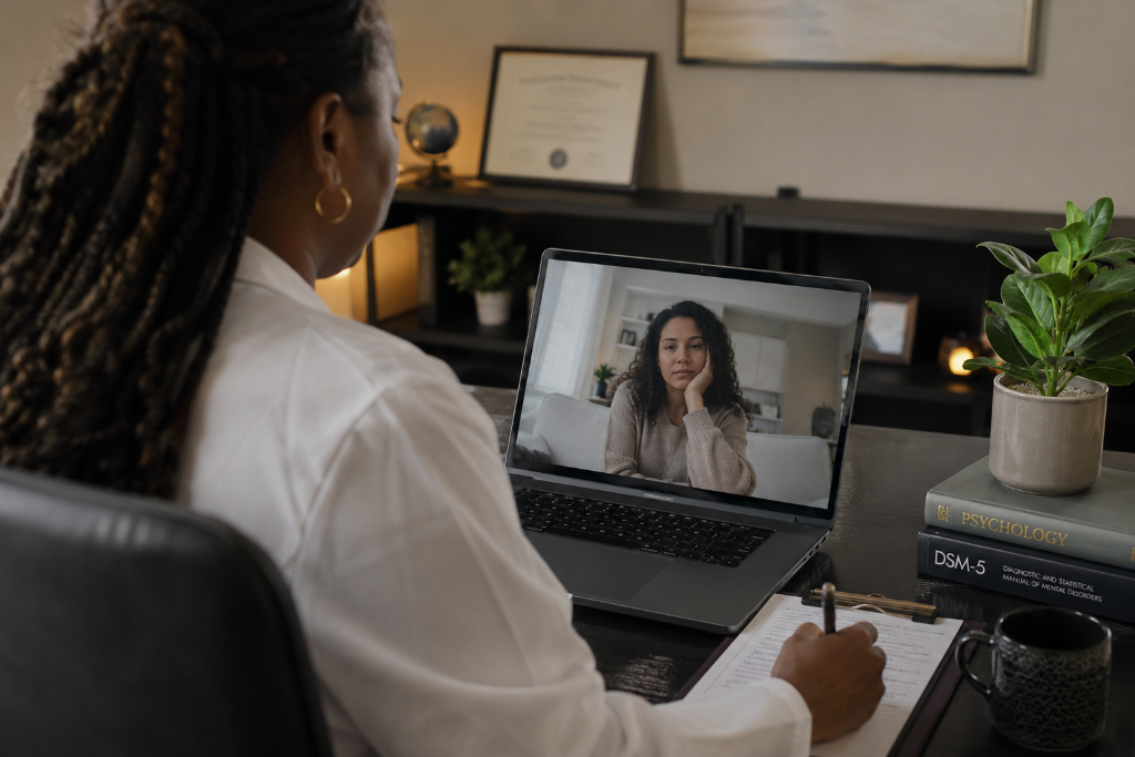 Online therapy session