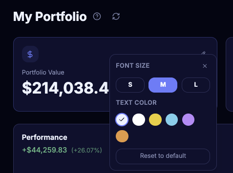 Font & Color Settings