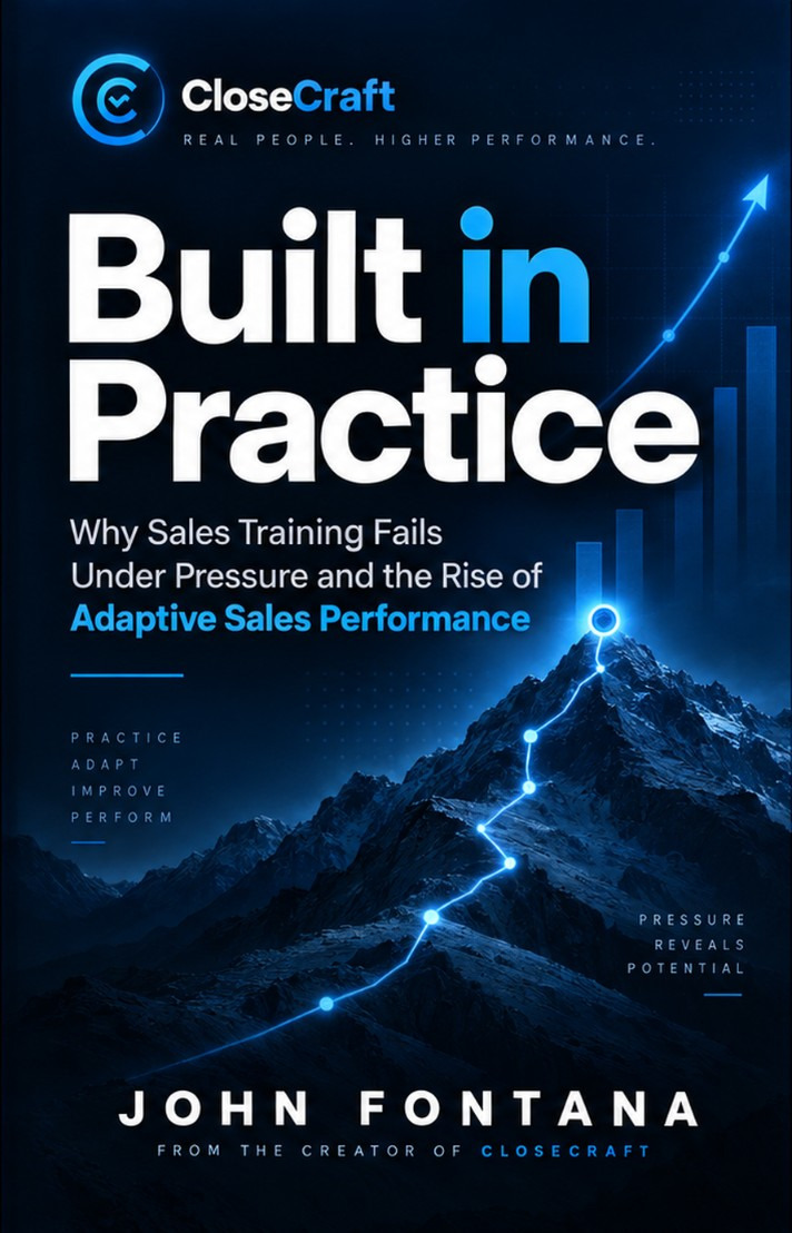 Built in Practice book cover by John Fontana — Why Sales Training Fails Under Pressure and the Rise of Adaptive Sales Performance