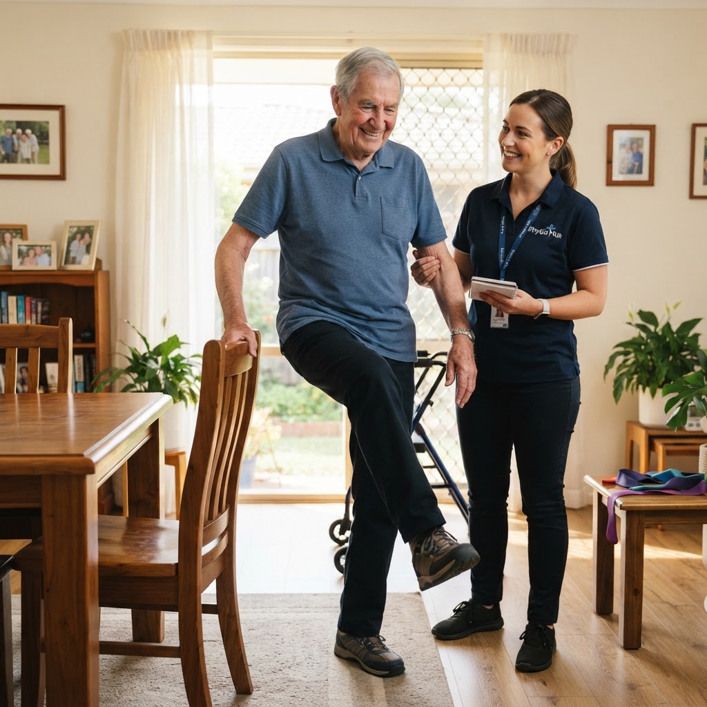 Restorative care supporting an older person to regain independence at home in Townsville
