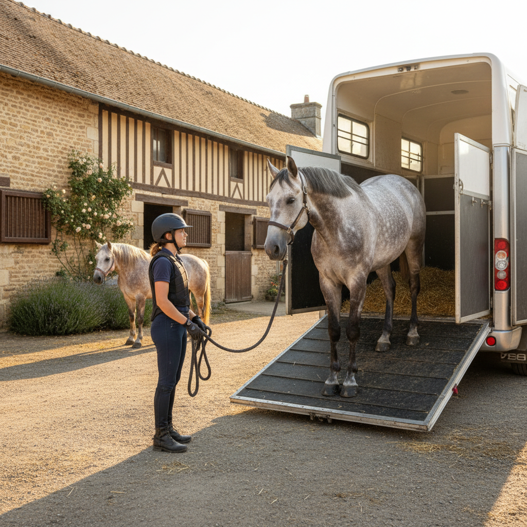 Cheval difficile à embarquer : préparer un transport adapté