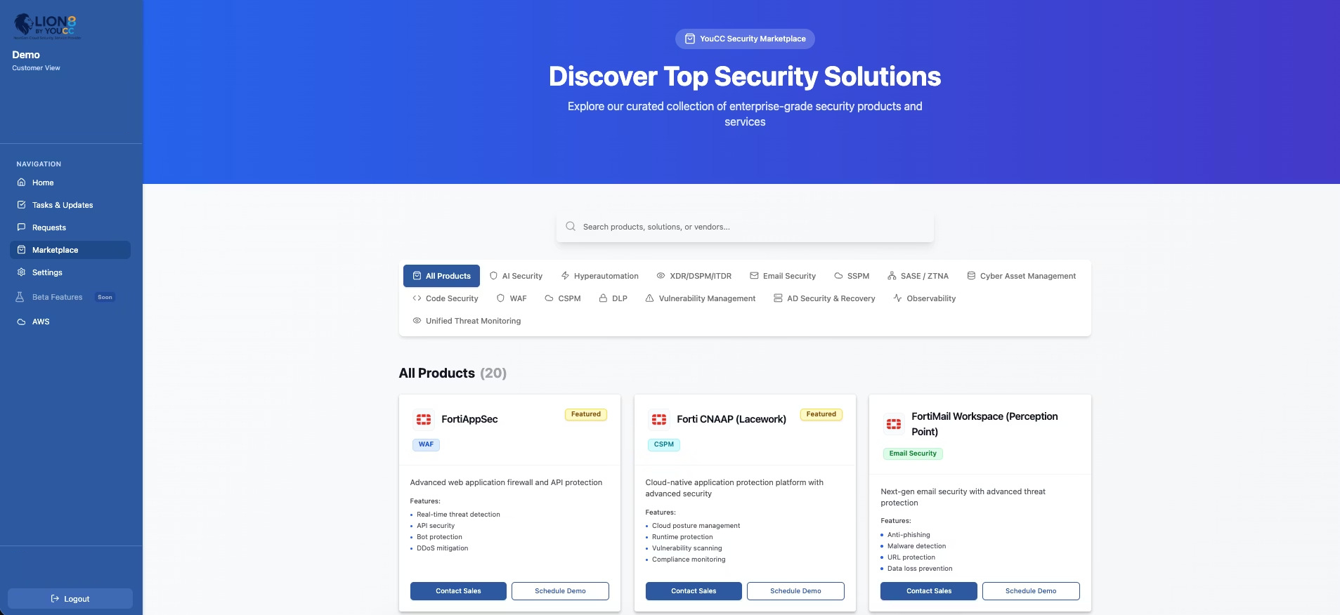 Lion8 Security Marketplace